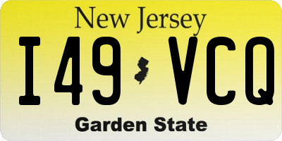 NJ license plate I49VCQ