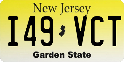 NJ license plate I49VCT