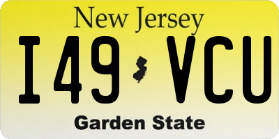 NJ license plate I49VCU