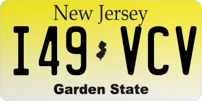 NJ license plate I49VCV