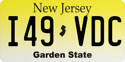 NJ license plate I49VDC