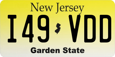 NJ license plate I49VDD
