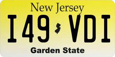 NJ license plate I49VDI