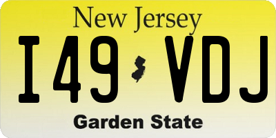 NJ license plate I49VDJ