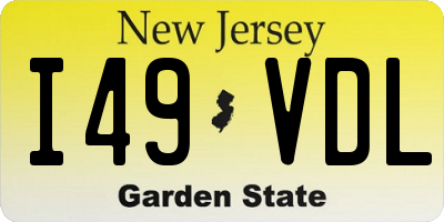 NJ license plate I49VDL