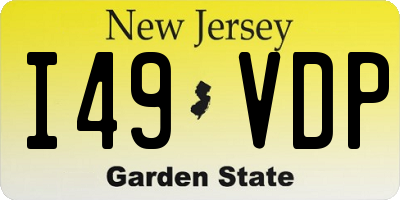 NJ license plate I49VDP