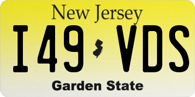 NJ license plate I49VDS