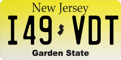 NJ license plate I49VDT