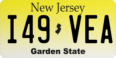 NJ license plate I49VEA
