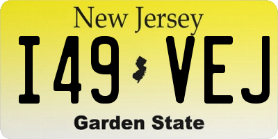 NJ license plate I49VEJ