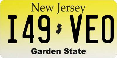 NJ license plate I49VEO