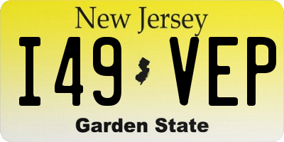 NJ license plate I49VEP
