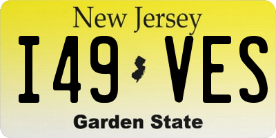 NJ license plate I49VES