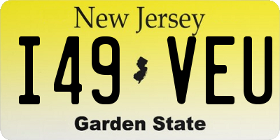 NJ license plate I49VEU