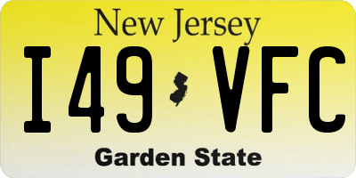 NJ license plate I49VFC