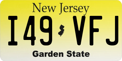 NJ license plate I49VFJ