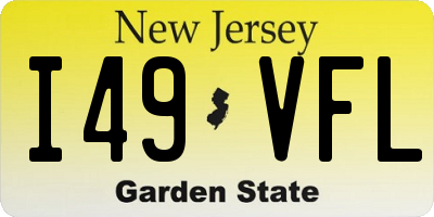 NJ license plate I49VFL