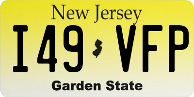 NJ license plate I49VFP