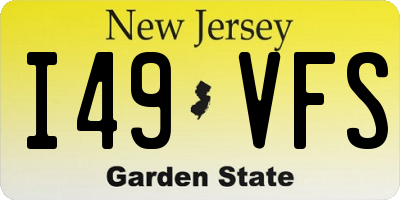 NJ license plate I49VFS