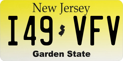 NJ license plate I49VFV