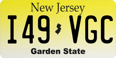 NJ license plate I49VGC