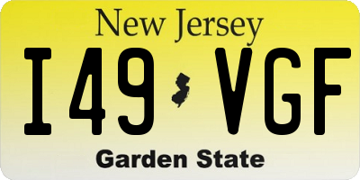 NJ license plate I49VGF