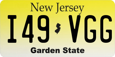 NJ license plate I49VGG