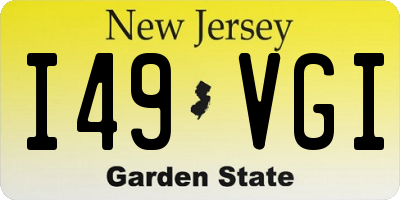 NJ license plate I49VGI