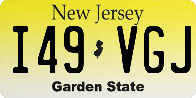 NJ license plate I49VGJ