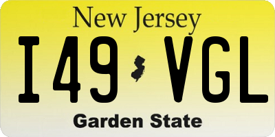 NJ license plate I49VGL
