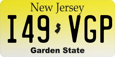 NJ license plate I49VGP