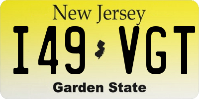 NJ license plate I49VGT