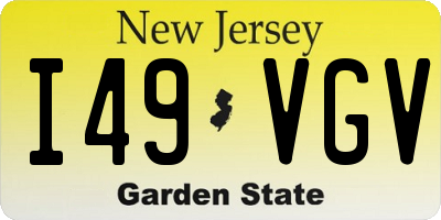 NJ license plate I49VGV
