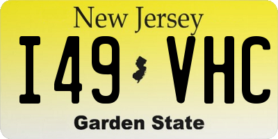 NJ license plate I49VHC