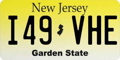 NJ license plate I49VHE