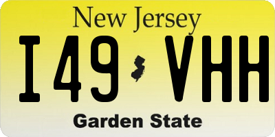 NJ license plate I49VHH
