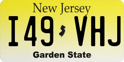 NJ license plate I49VHJ