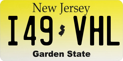 NJ license plate I49VHL