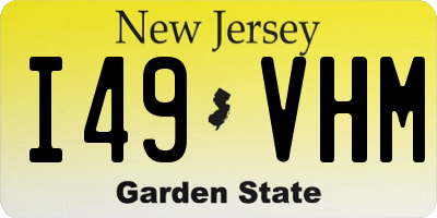NJ license plate I49VHM