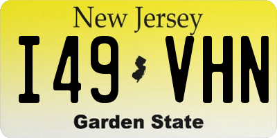 NJ license plate I49VHN