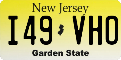 NJ license plate I49VHO