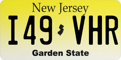 NJ license plate I49VHR