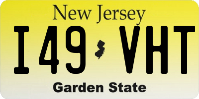 NJ license plate I49VHT