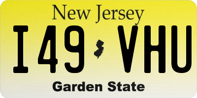 NJ license plate I49VHU