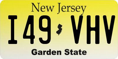 NJ license plate I49VHV
