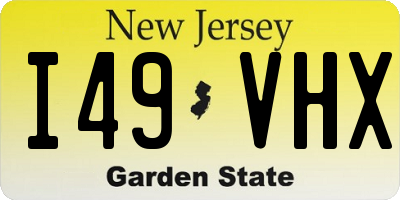 NJ license plate I49VHX