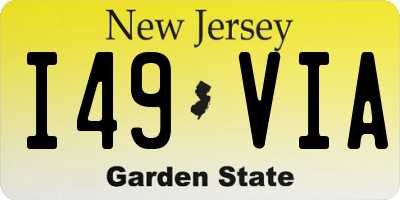NJ license plate I49VIA