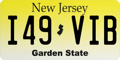 NJ license plate I49VIB