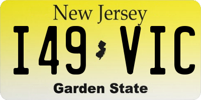 NJ license plate I49VIC