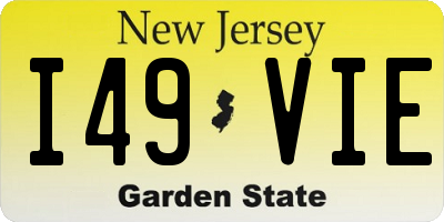 NJ license plate I49VIE